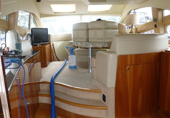 Yacht upholstery textile care in Sardinia