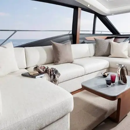 Yacht seating and soft textile surfaces in Sardinia